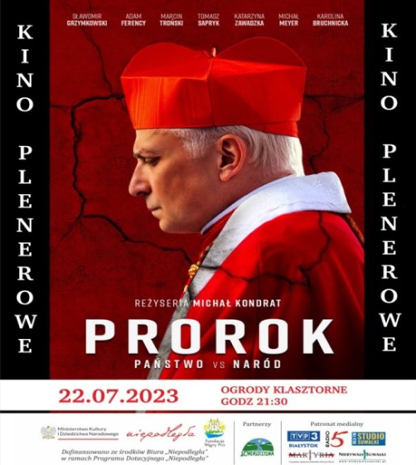 Zapraszamy na projekcję plenerową filmu „Prorok” w Wigrach w dniu 22.07.2023r