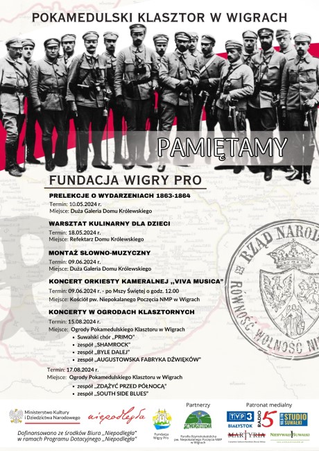 Fundacja Wigry Pro, zaprasza do Ogrodów  Klasztornych, na koncerty